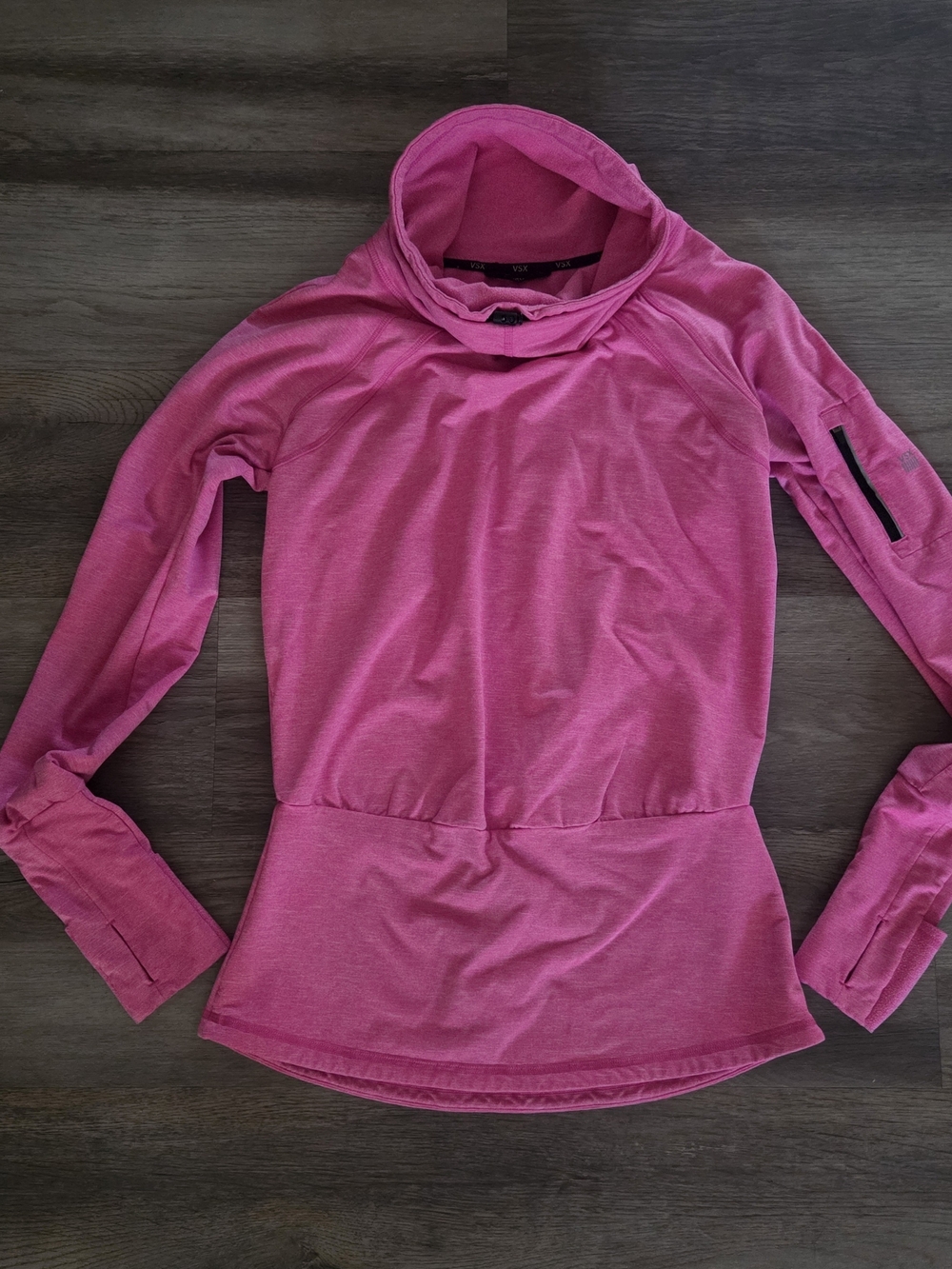 Victoria’s Secret VSX Sexy Sport Hot Pink Pullover Sweatshirt Funnel Neck Sz S
